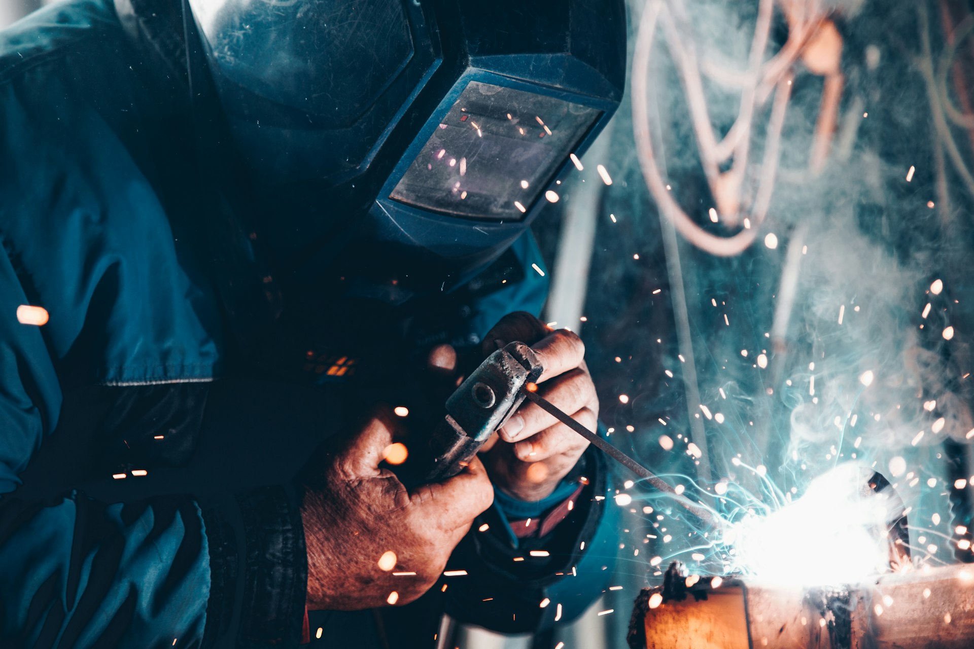Industrial maintenance work on a plant site